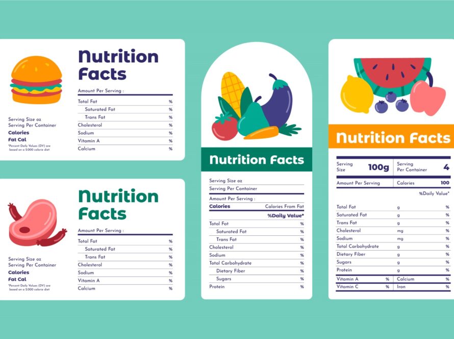 ملصقات المنتجات الغذائية​ وقيم التغذية