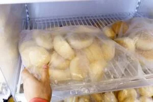 Half fried potatoes