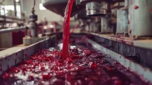Stages of industrial pomegranate molasses production Pomegranate molasses production