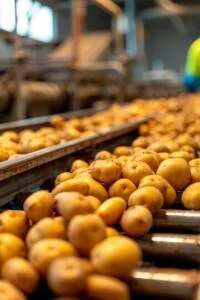 Half-fried potato production steps