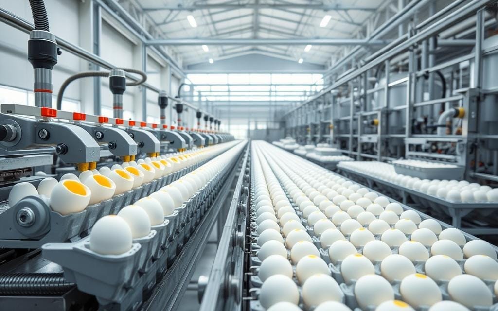 Modern egg processing facilities
